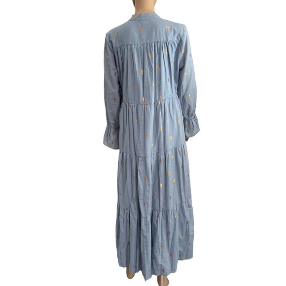 Hand Crafted Cotton Tiered Maxi Dress NWOT - Picture 7 of 11